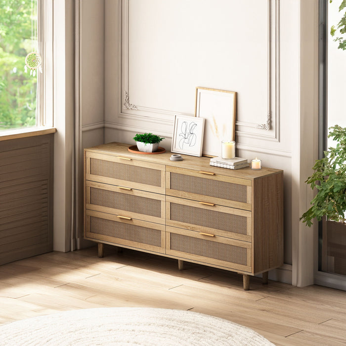 Modern 6 Drawer Storage Cabinet For Bedroom