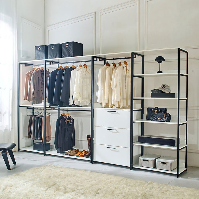 Fiona - Freestanding 4 Tower Walk-In Closet System - White