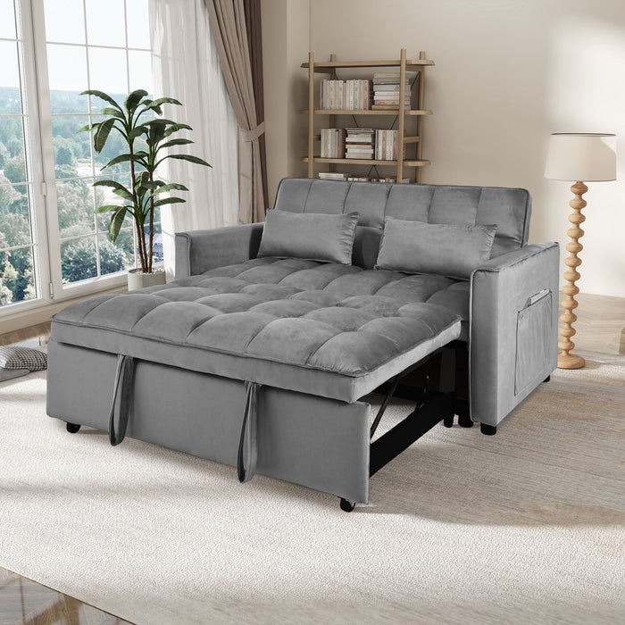 3 In 1 Pull Out Couch Convertible Sofa Bed With Reclining Backrest