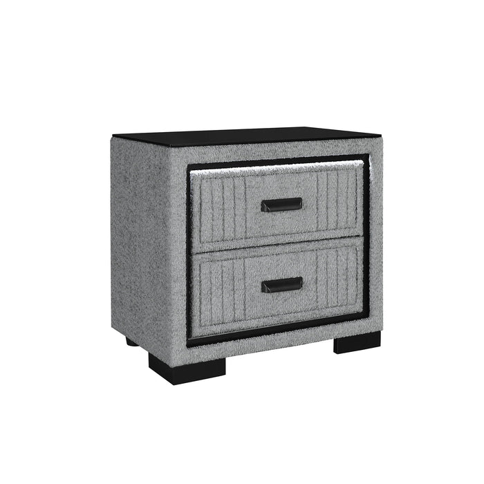 Isaiah - Nightstand With Upholstered Frame