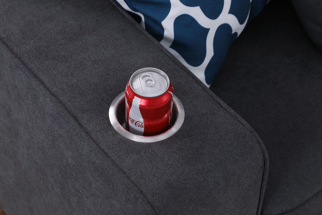 Cooper - Woven Sectional Sofa With Cupholder