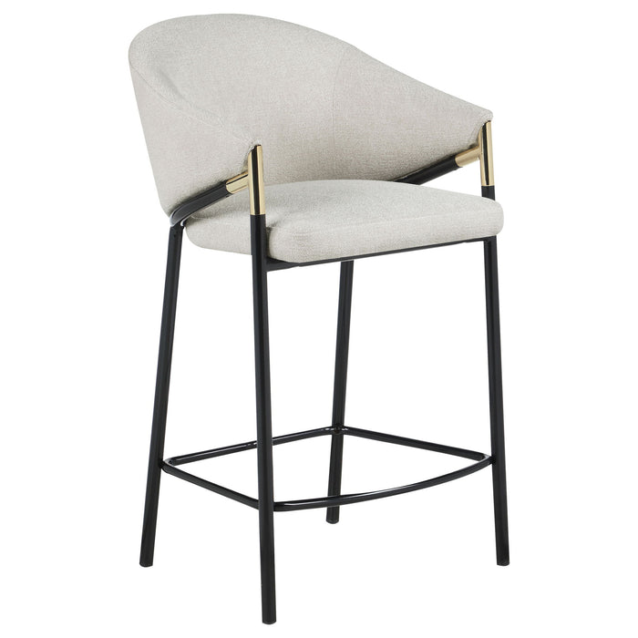 Sloped Arm Counter Stools (Set of 2) - Beige