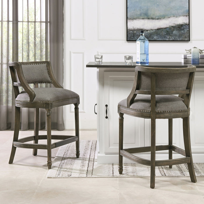 Paris - Farmhouse Counter Height Bar Stool With Backrest