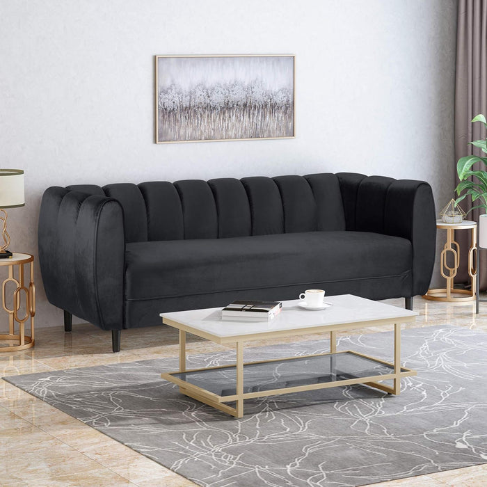 Miranda - Modern Glam Velvet 3 Seater Sofa