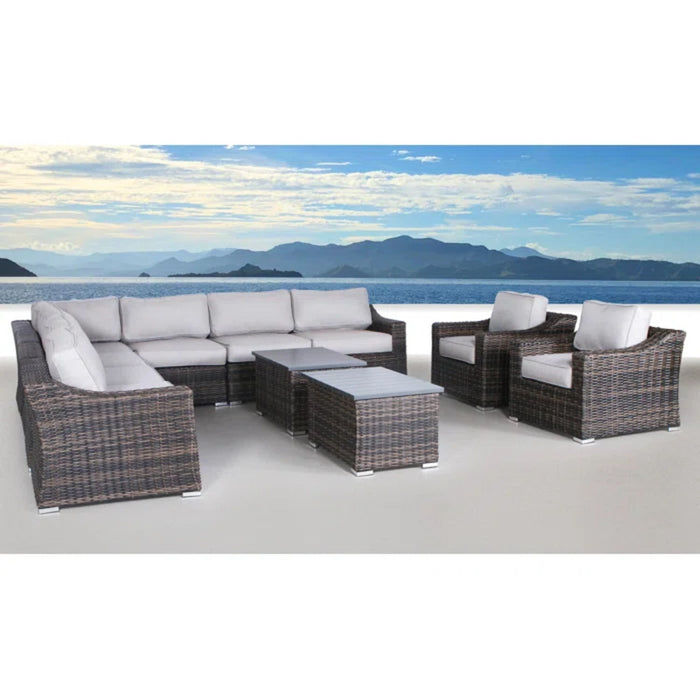 Stylish Sofa Seating Group With Cushions Perfect For Outdoor Gatherings