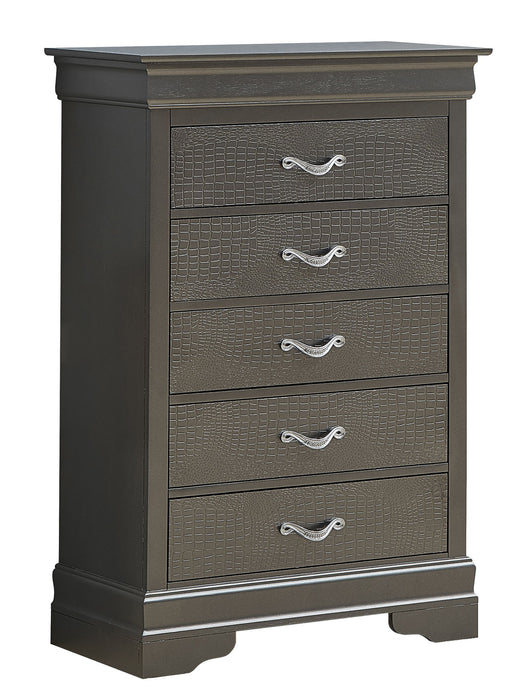 Sleek Transitional Chest - Metal Black