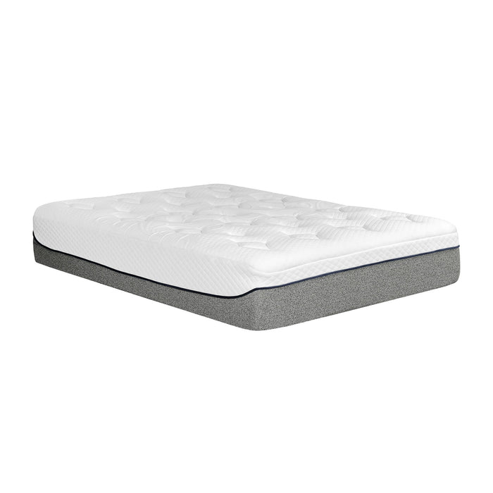 Ultra Plush 13" Gel Memory Foam Mattress For King Size Bed With Double Layered Jacquard Cover - Gray / White