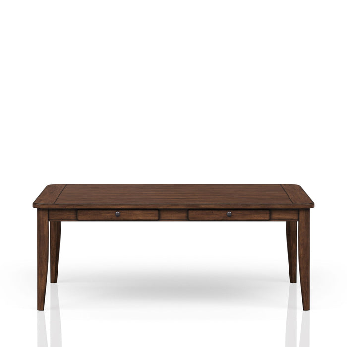 Casual Dining Table With Four Storage Drawers - Brown