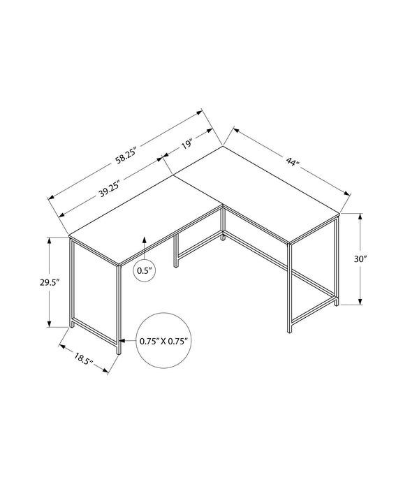Computer Desk Home Office, Corner, L Shape, Laptop, Contemporary & Modern