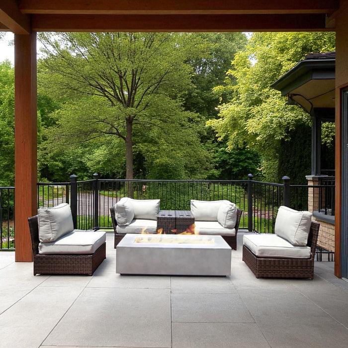 Outdoor Elegance Conversation Set With Fire Pit