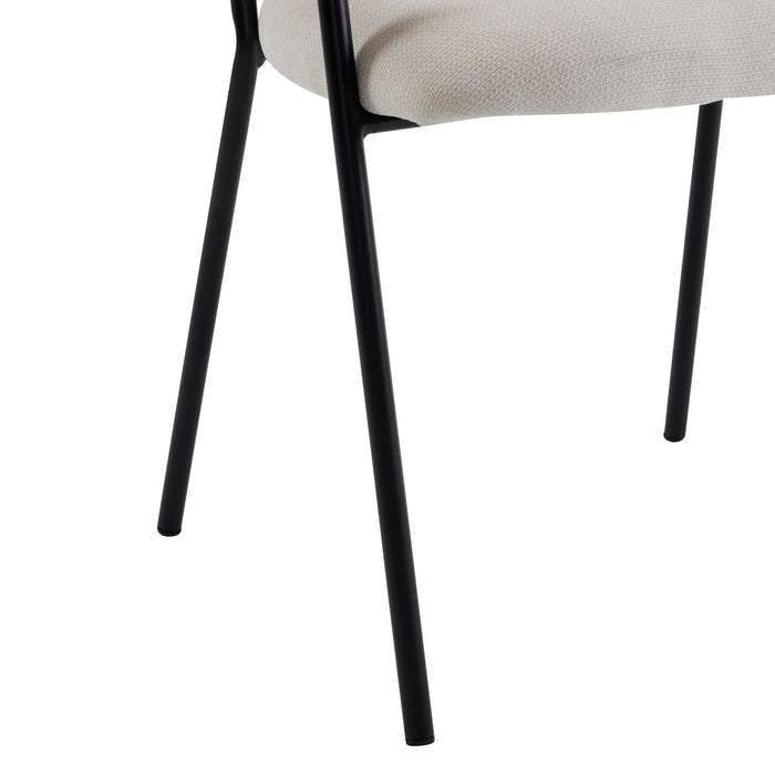 Modern Upholstered Arm Dining Chair Set
