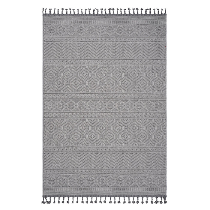 Guros - 8' X 10' Geometric Indoor / Outdoor Area Rug - White