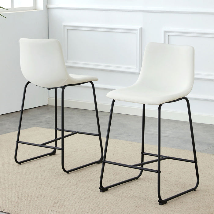 Retro Bar Chairs, Comfortable Stools (Set of 2)