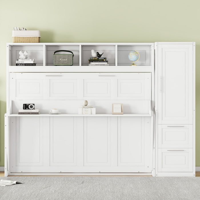 Space Saving Murphy Wall Bed With Closet And Drawers