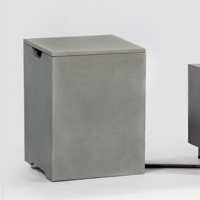 Modern Square Propane Tank Cover Holder With Multi Functional Utility - Gray