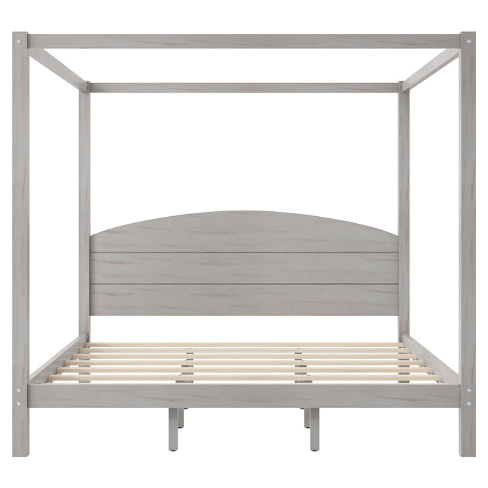 anopy Platform Bed With Headboard And Support Legs
