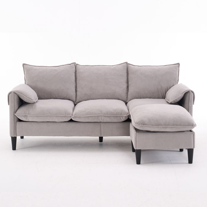 Convertible Combination Sofa With Footstools With Storage